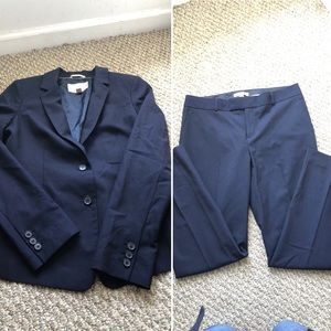 EUC Banana Republic Navy Lined Suit w/Martin Pants